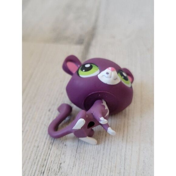 LPS Littlest Pet Shop purple mouse cat Hasbro toy figure - Picture 2 of 4